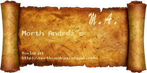 Morth András névjegykártya